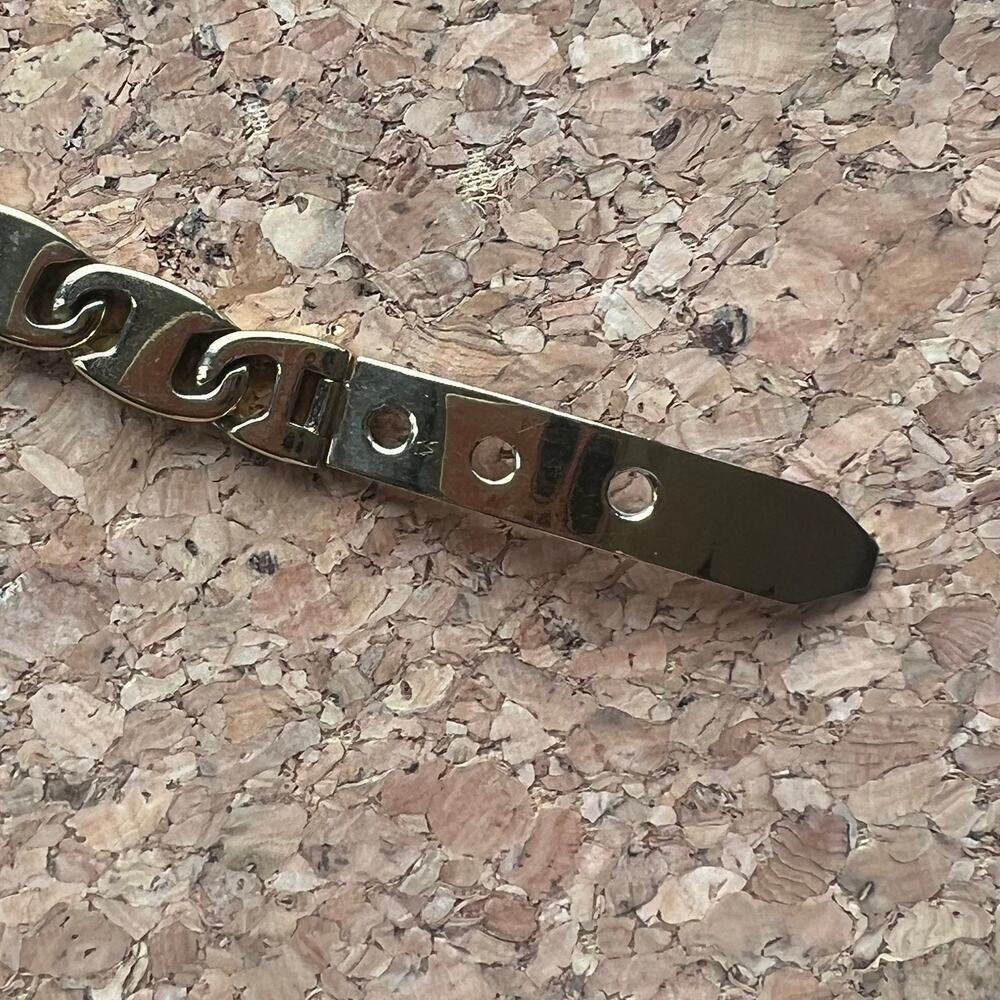 Ferragamo Gold Vara Buckle Interlinked Chain Bracelet Mint Rare - Picture 5 of 9